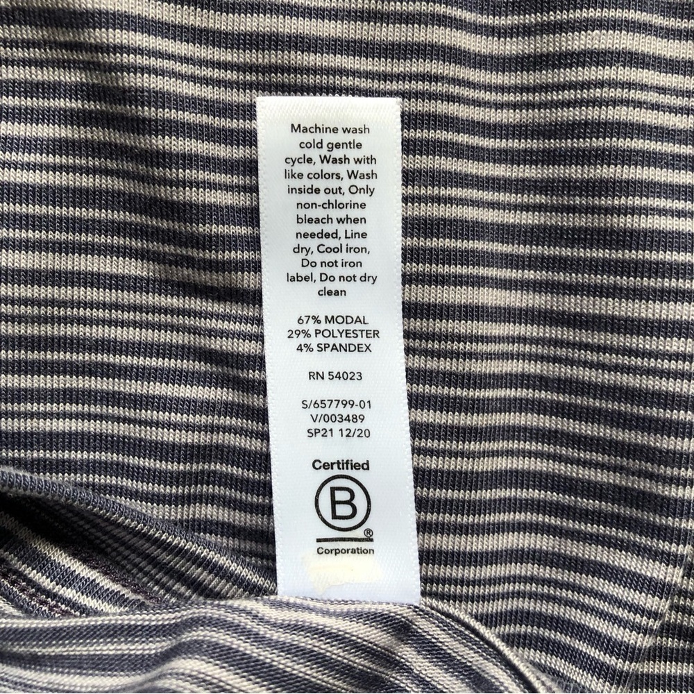 Athleta Striped Blue & Gray Sleeveless Tank Top Size XS - Picture 7 of 7